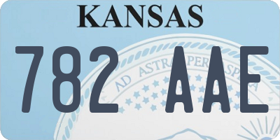 KS license plate 782AAE