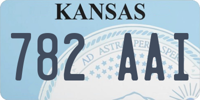 KS license plate 782AAI