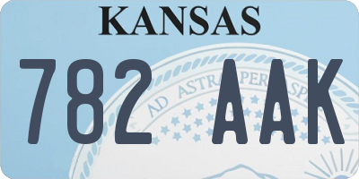 KS license plate 782AAK