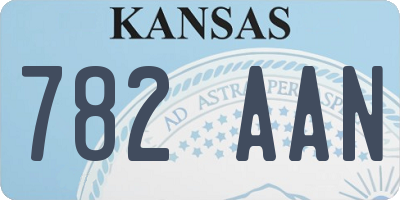 KS license plate 782AAN