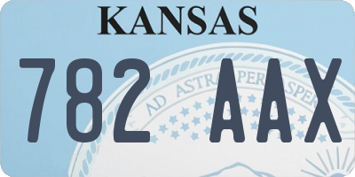KS license plate 782AAX