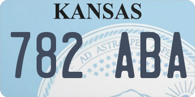 KS license plate 782ABA