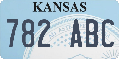 KS license plate 782ABC