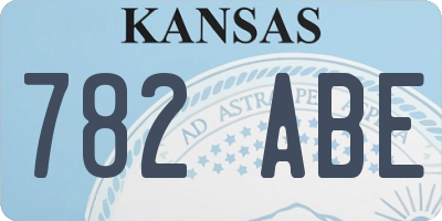 KS license plate 782ABE