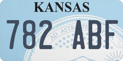 KS license plate 782ABF