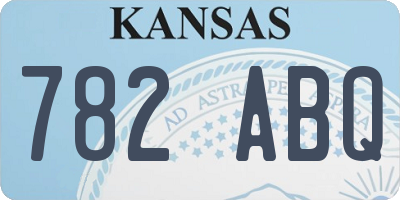 KS license plate 782ABQ