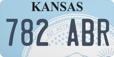 KS license plate 782ABR