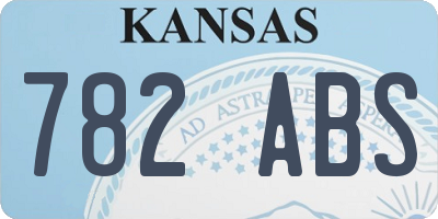 KS license plate 782ABS