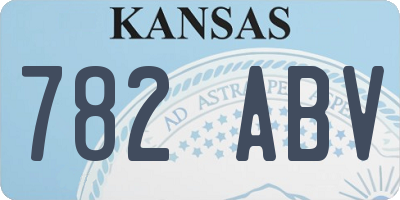 KS license plate 782ABV