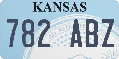 KS license plate 782ABZ