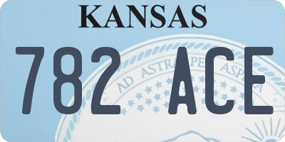 KS license plate 782ACE