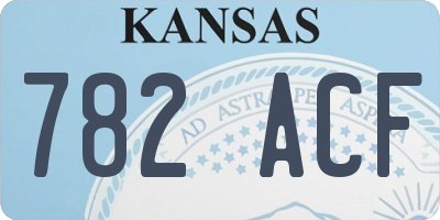 KS license plate 782ACF