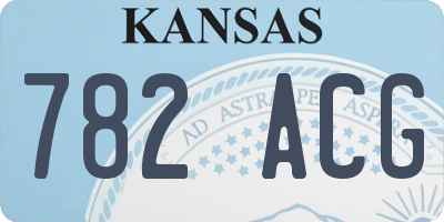KS license plate 782ACG