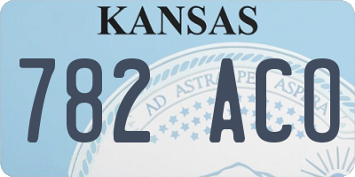 KS license plate 782ACO