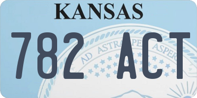 KS license plate 782ACT