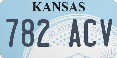 KS license plate 782ACV