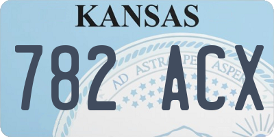 KS license plate 782ACX