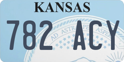 KS license plate 782ACY