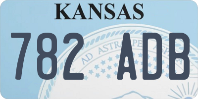 KS license plate 782ADB
