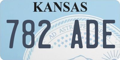 KS license plate 782ADE