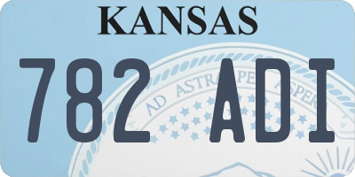 KS license plate 782ADI