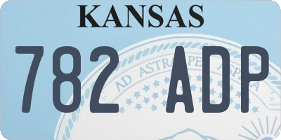 KS license plate 782ADP