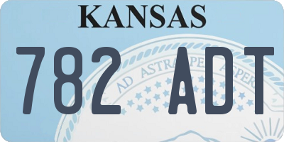 KS license plate 782ADT