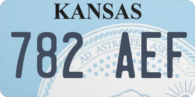 KS license plate 782AEF