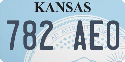 KS license plate 782AEO