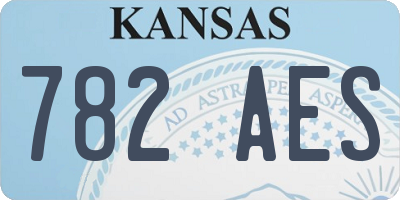 KS license plate 782AES