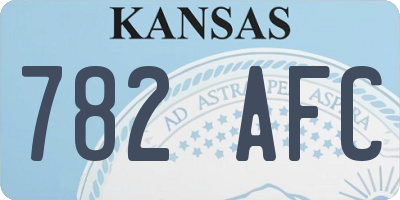 KS license plate 782AFC