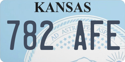 KS license plate 782AFE