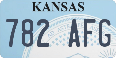 KS license plate 782AFG