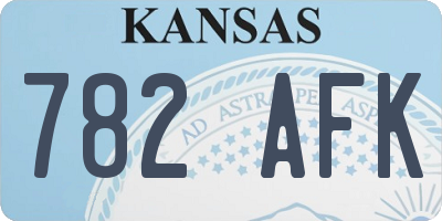 KS license plate 782AFK