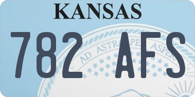KS license plate 782AFS
