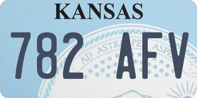 KS license plate 782AFV