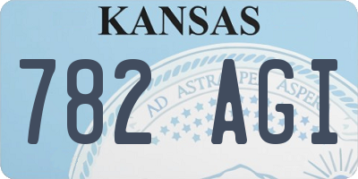 KS license plate 782AGI