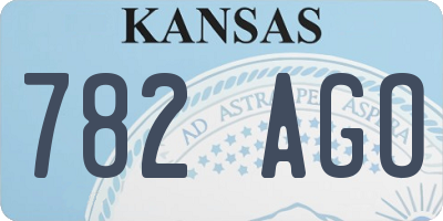 KS license plate 782AGO