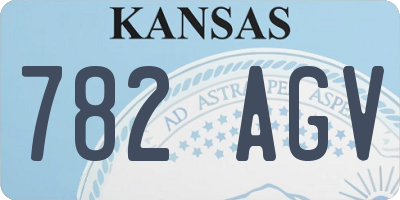KS license plate 782AGV