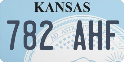 KS license plate 782AHF
