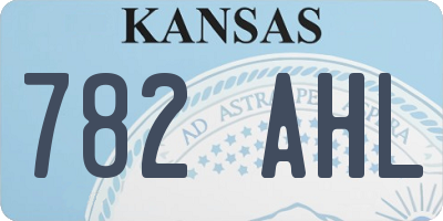KS license plate 782AHL