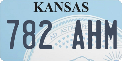 KS license plate 782AHM