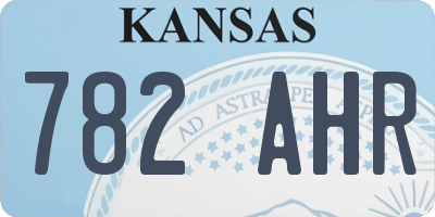 KS license plate 782AHR