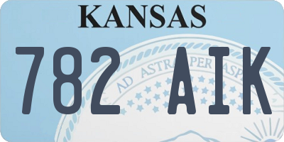 KS license plate 782AIK