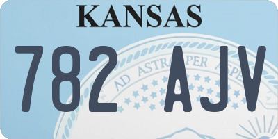 KS license plate 782AJV