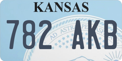 KS license plate 782AKB