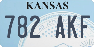KS license plate 782AKF
