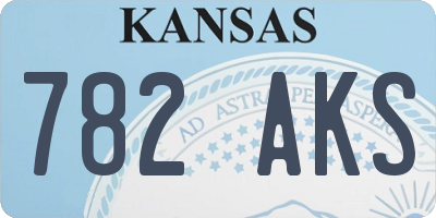 KS license plate 782AKS