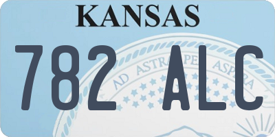 KS license plate 782ALC