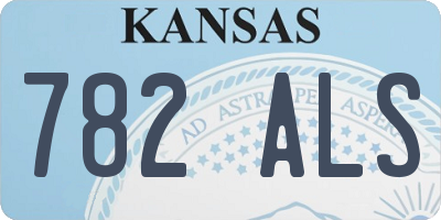 KS license plate 782ALS